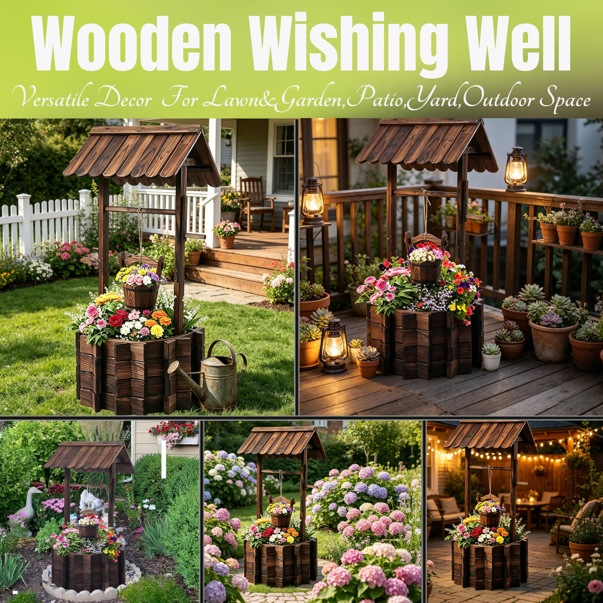 NestNature wishing well outdoor durability in a natural setting