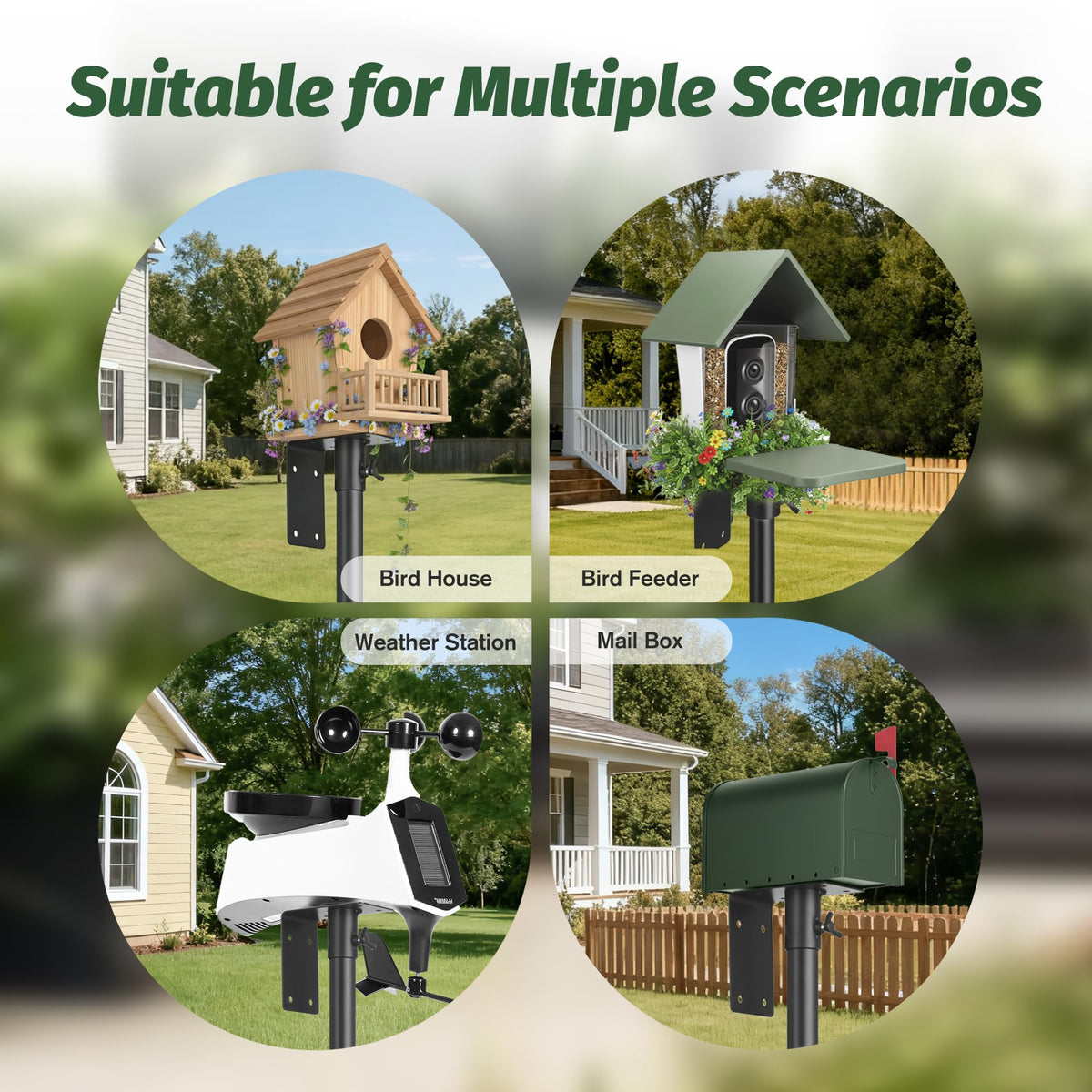 NestShld ground-base assembly provides solid stand on soil or grass.