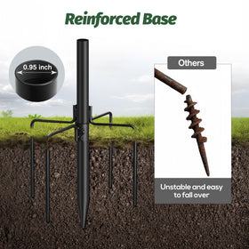 NestShld pole features a multi-hang hook for feeders and accessories.