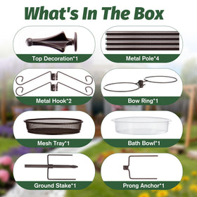 NestShld Bird Feeding Station plastic water tray supports bird bathing.