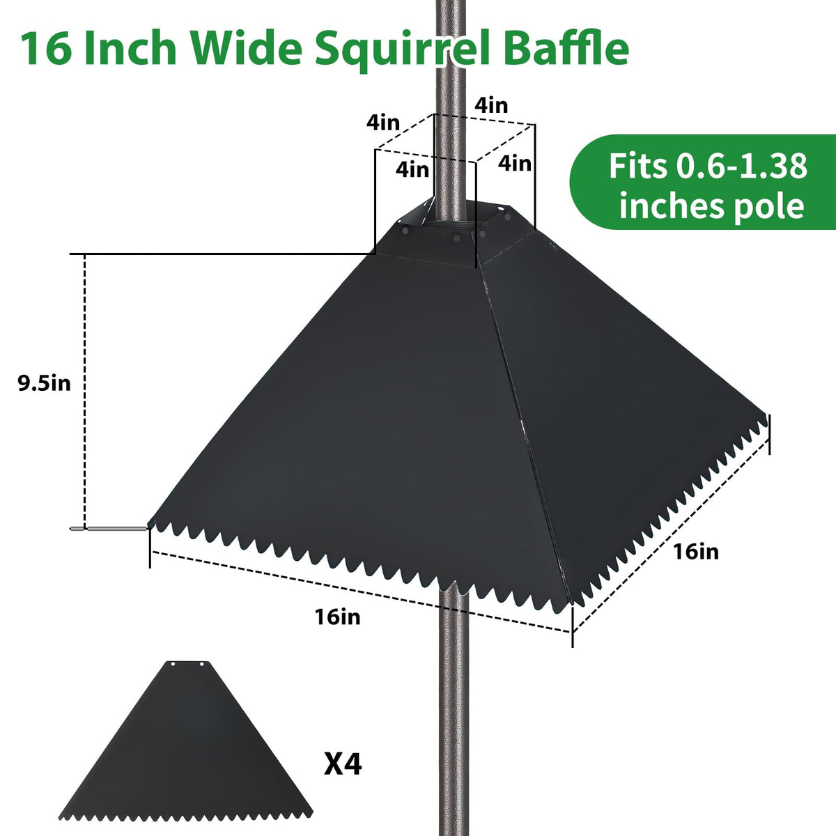 NestShld baffle edge spikes deter gnawing and boost durability