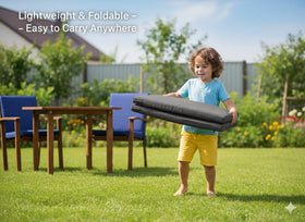 Nesturialia picnic bench cushions offer high-density foam for firm, comfortable support.