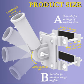 Neszyzai flag pole holder rotated 180 degrees for adjustable angles