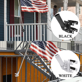 Neszyzai flag pole holder white color complements modern spaces