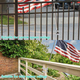Neszyzai flag pole holder outdoor-ready for porch and fence