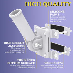 Neszyzai flag pole holder with silicone pads for slip resistance