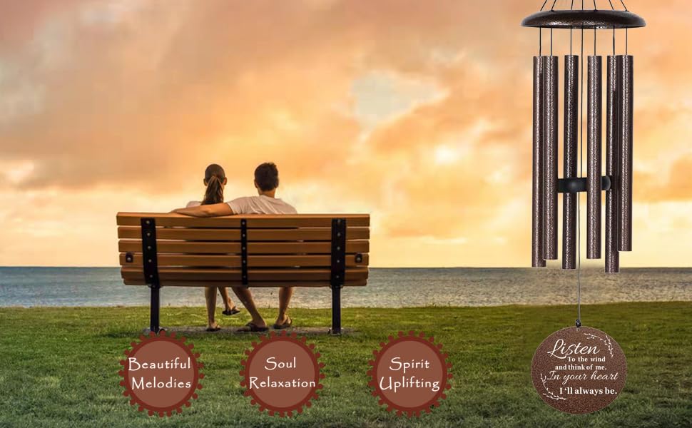 NETAEX copper-tone wind chimes create a serene focal point for remembrance spaces.