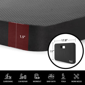 NETANY high-density foam cushion provides soft, supportive kneeling during long projects.