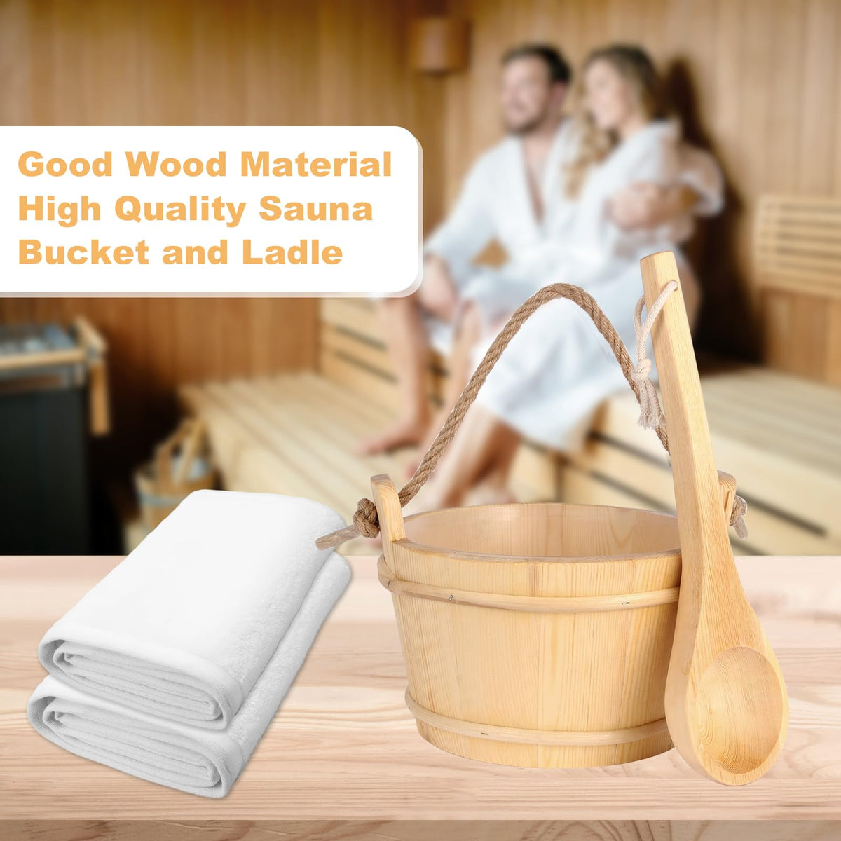 NetLea hemp rope handle on bucket for easy carrying and rustic charm