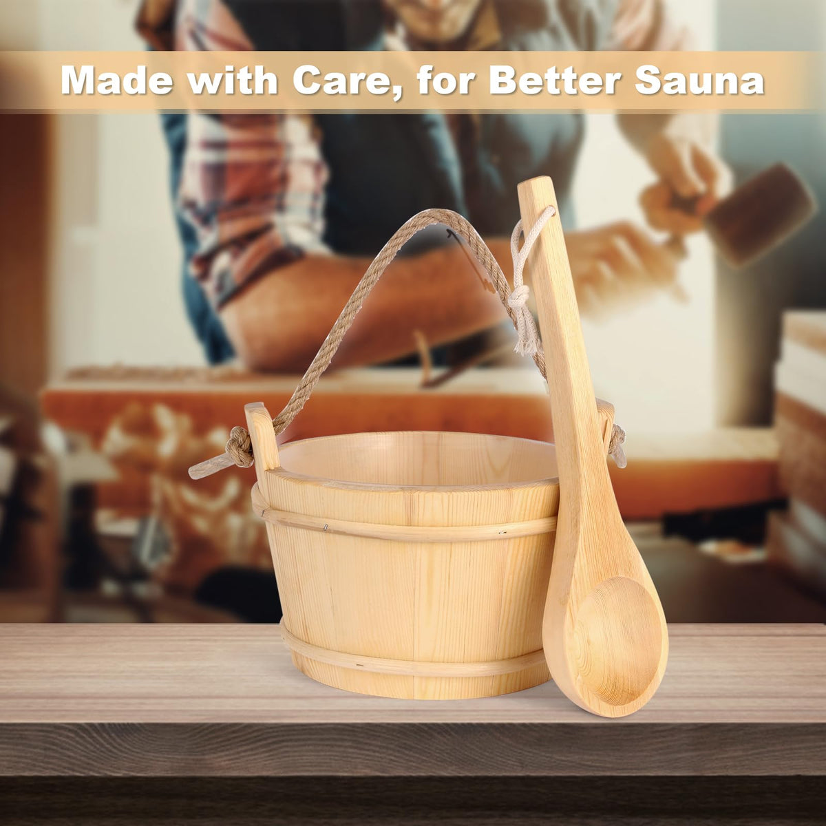 NetLea sauna accessories kit image presenting a gift-ready option