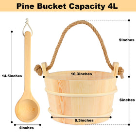 NetLea sauna ladle 14.5in for precise water dosing during sessions