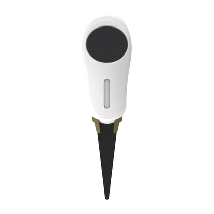 Netro Whisperer 2nd Gen sensor in soil with precise moisture data.
