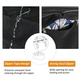 NettyPro 600D heavy-duty fabric with PVC coating guards against moisture.
