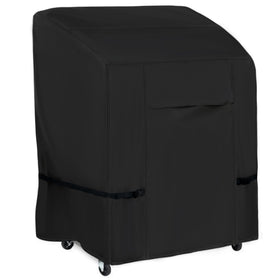 NettyPro BBQ grill cover 32 inch front view protects a two-burner grill from sun and rain