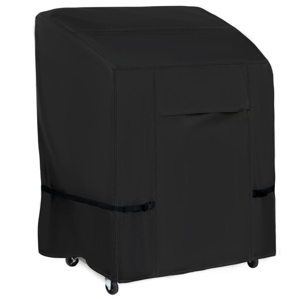 NettyPro BBQ grill cover 32 inch front view protects a two-burner grill from sun and rain