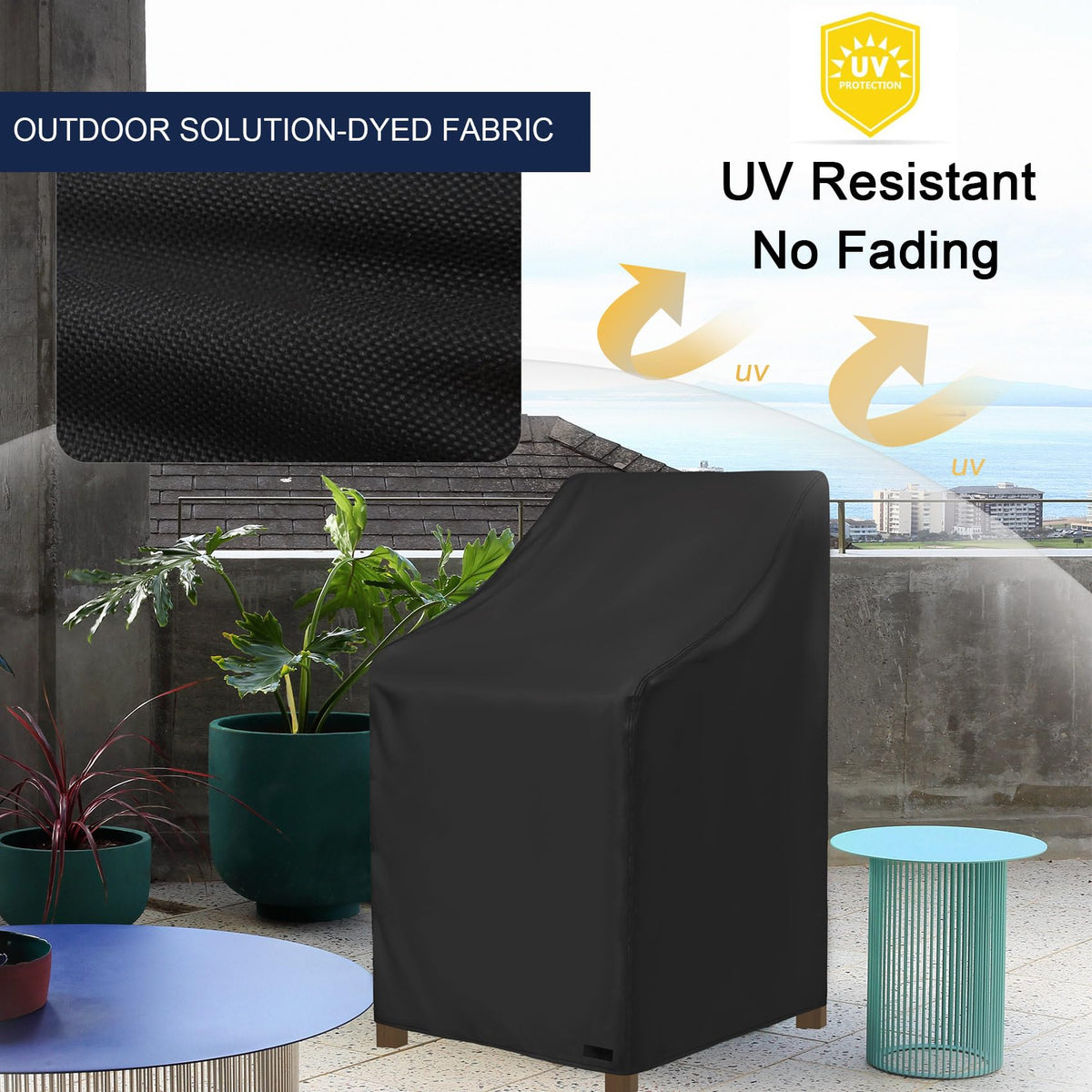 NettyPro chair cover features seam sealing tape to block water leaks