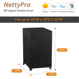 Bottom buckles on NettyPro smoker cover for wind resistance