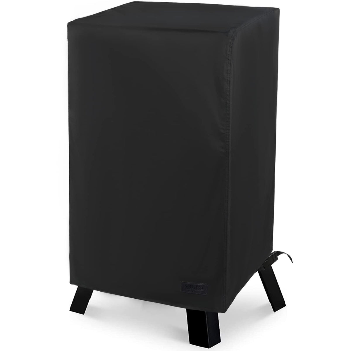 NettyPro electric smoker cover front view protecting the unit from sun and rain