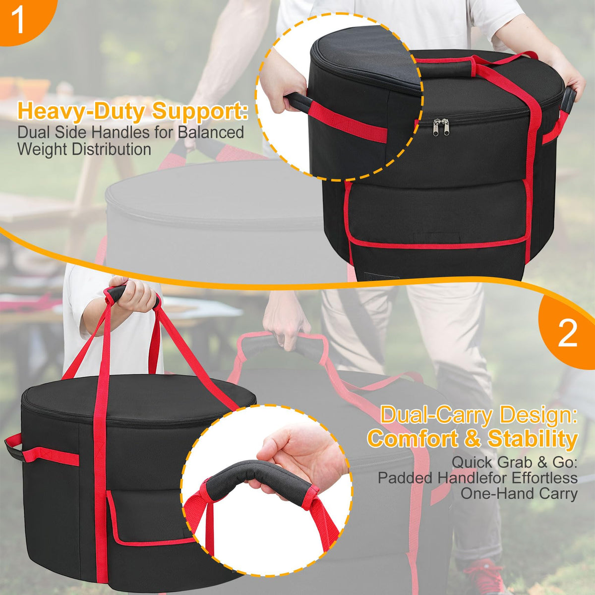 NettyPro carry bag anti-crash-foam layer cushions impact during transit.