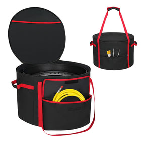 NettyPro fire pit carry bag expanded-fit view, enabling versatile compatibility and easy transport.