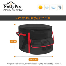NettyPro carry bag heavy-duty material close-up, durable protection against wear during camping trips.