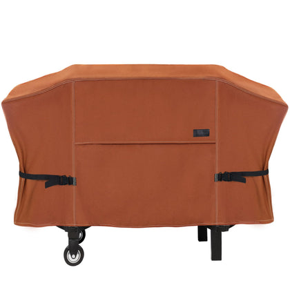 NettyPro griddle cover front view with waterproof fadeproof fabric for outdoor use.