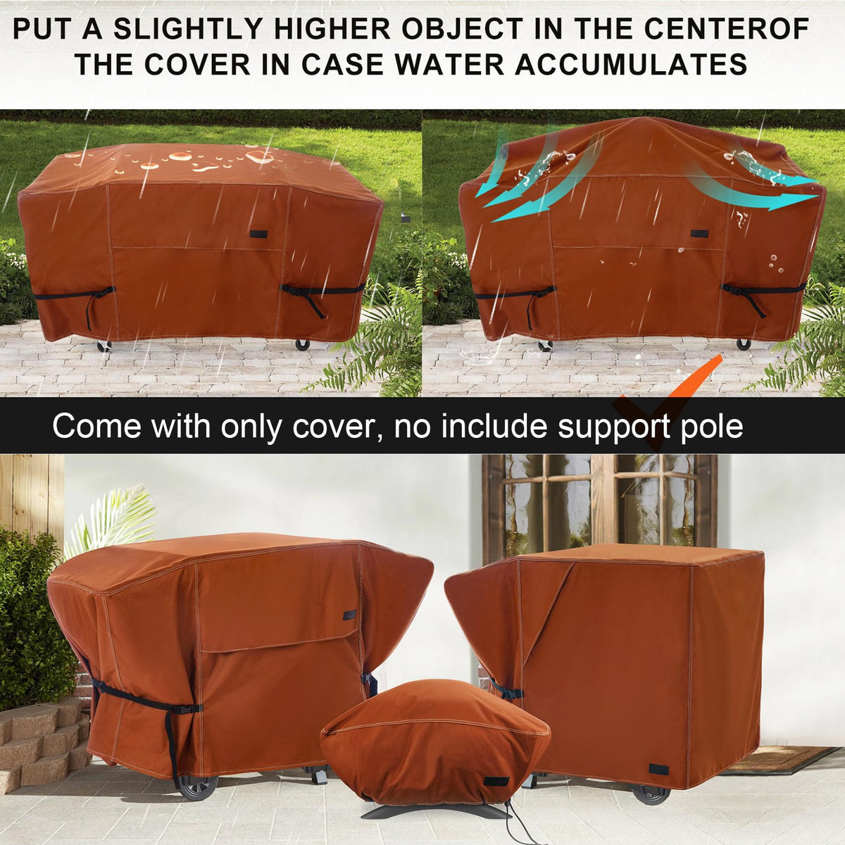 NettyPro griddle cover heavy-duty fadeproof fabric resists sun and snow.