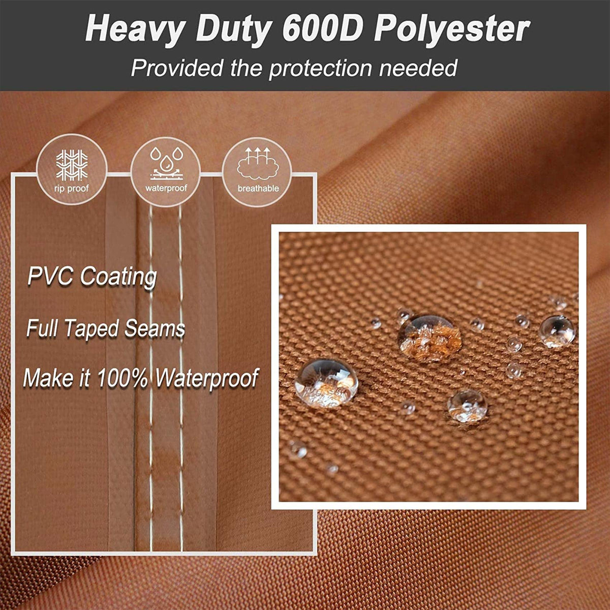 NettyPro griddle cover side view highlights secure fit with straps.