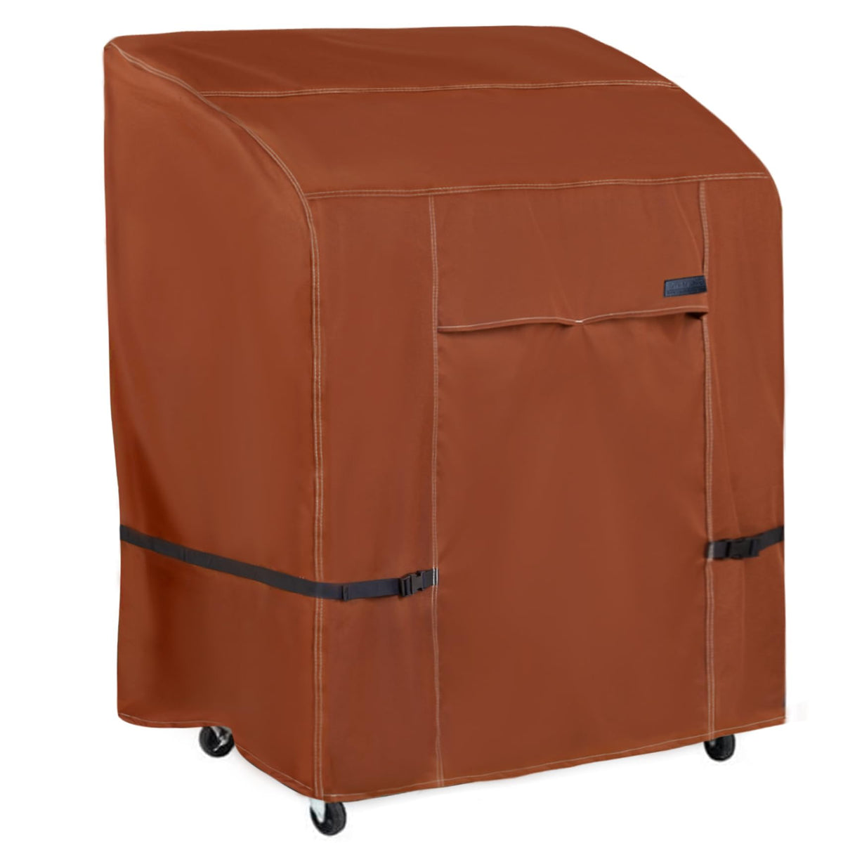 NettyPro 32in grill cover front view protects a two-burner grill from rain