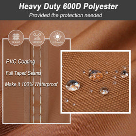 NettyPro grill cover 44-inch side view shields sides from dirt and wind.