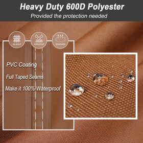NettyPro Grill Cover 72in fabric detail shows fadeproof, UV-resistant material.
