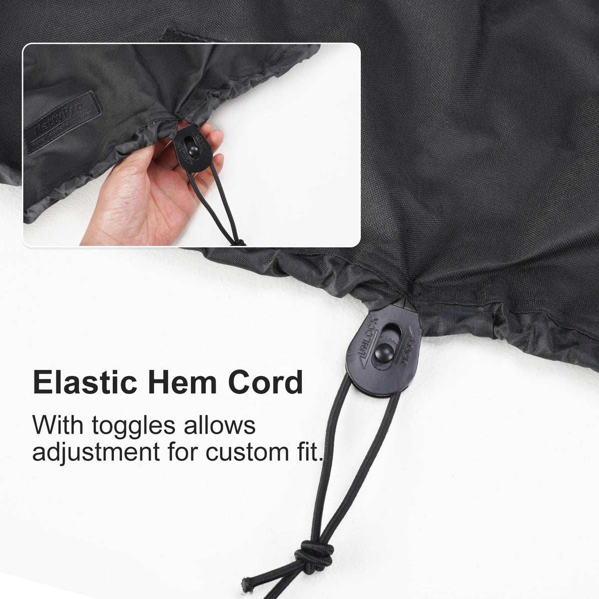 NettyPro adjustable straps and bottom buckles for secure coverage