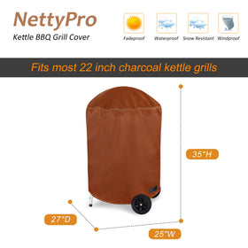 NettyPro dimensions suit most 22-inch domed grills for secure coverage