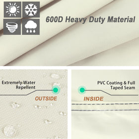 NettyPro grill cover side buckle closeup showing secure fit against wind.