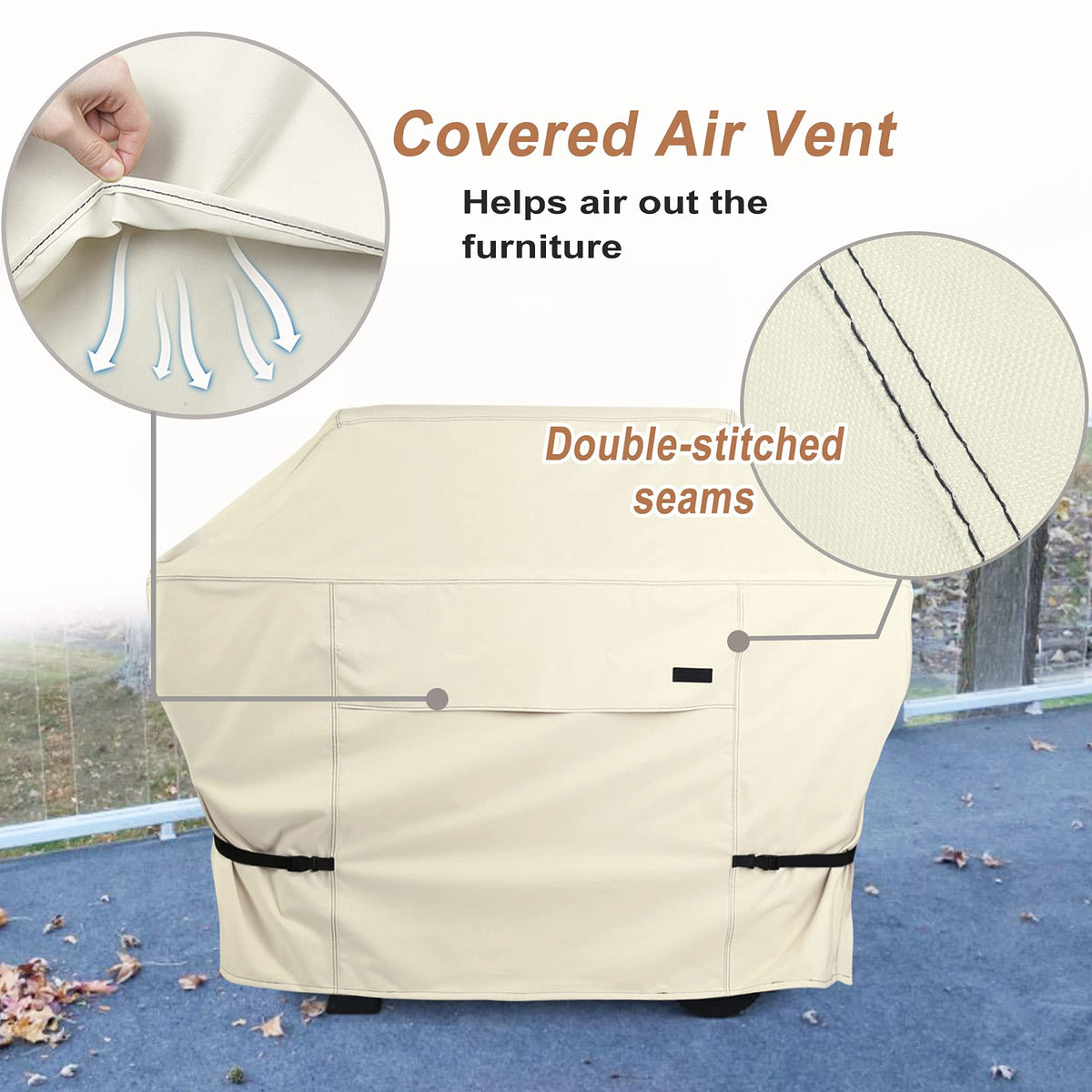 NettyPro grill cover UV fadeproof material protects against sun fading.