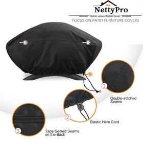 NettyPro back view highlights seam-taped water resistance