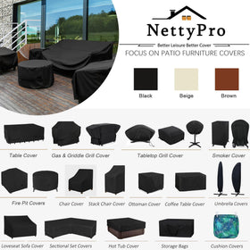 NettyPro neutral black color blends with porch décor while stored.