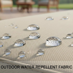NettyPro waterproof fabric shields cushions from rain and sun