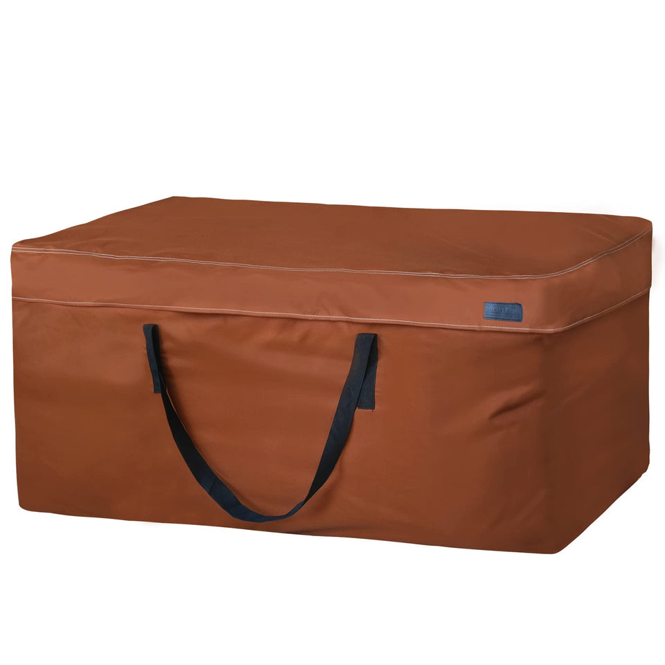 NettyPro outdoor cushion storage bag showing large capacity for cushions and decor storage.