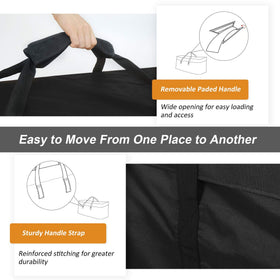 NettyPro sturdy handles simplify moving the bag across the patio.