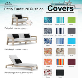 Patio setup enhanced by NettyPro cushion covers on furniture