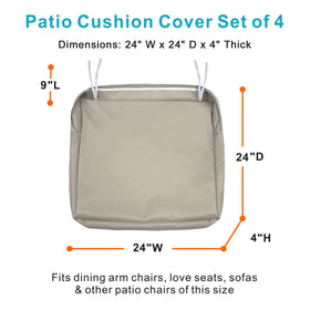 NettyPro 24x24x4 cushion cover fits deep-seat chairs
