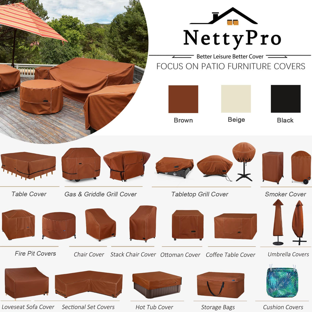 NettyPro PVC-coated seams provide extra protection against rainwater.