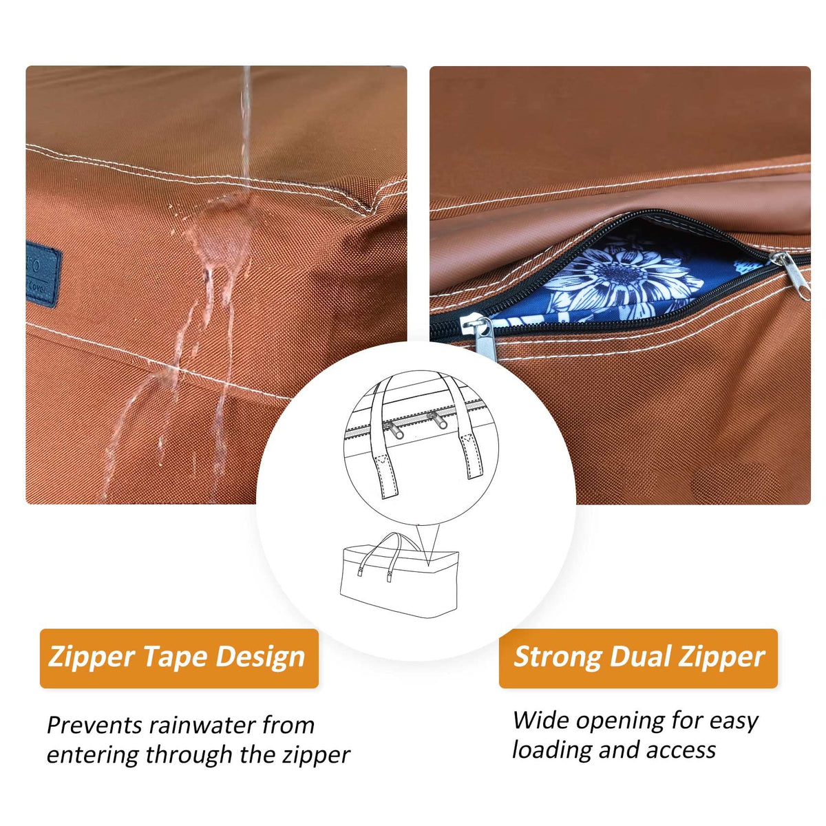 NettyPro wide opening with dual zippers for easy loading and access.