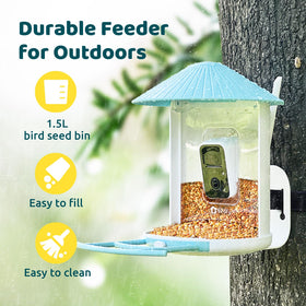 NETVUE Birdfy Hummee hummingbird tank stores nectar to reduce refills