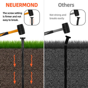 NEUERMOND 8-inch ground nail stabilizes tents on soft ground during outdoor use