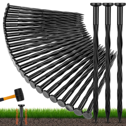 NEUERMOND 8-inch spiral-design landscape stake anchors edging securely for durable garden borders