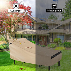 NeverLAND Chaise Lounge Cover provides UV resistance for sun protection.
