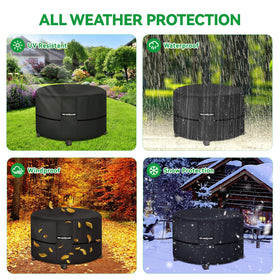 NEVERLAND black outdoor cover blends with decor while protecting your pit.