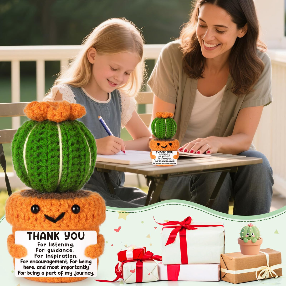 NEVERNERVE 2.31-inch crochet cactus as a compact desk companion